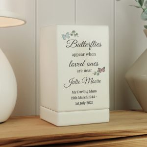 Personalised Small Wooden Urn - Butterflies Appear Design